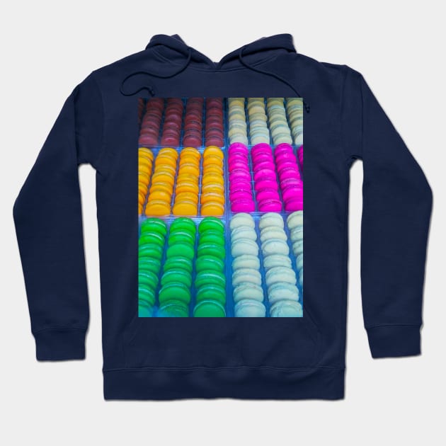 Colorful French Macarons Aesthetic Photo Artwork Hoodie by colorful444